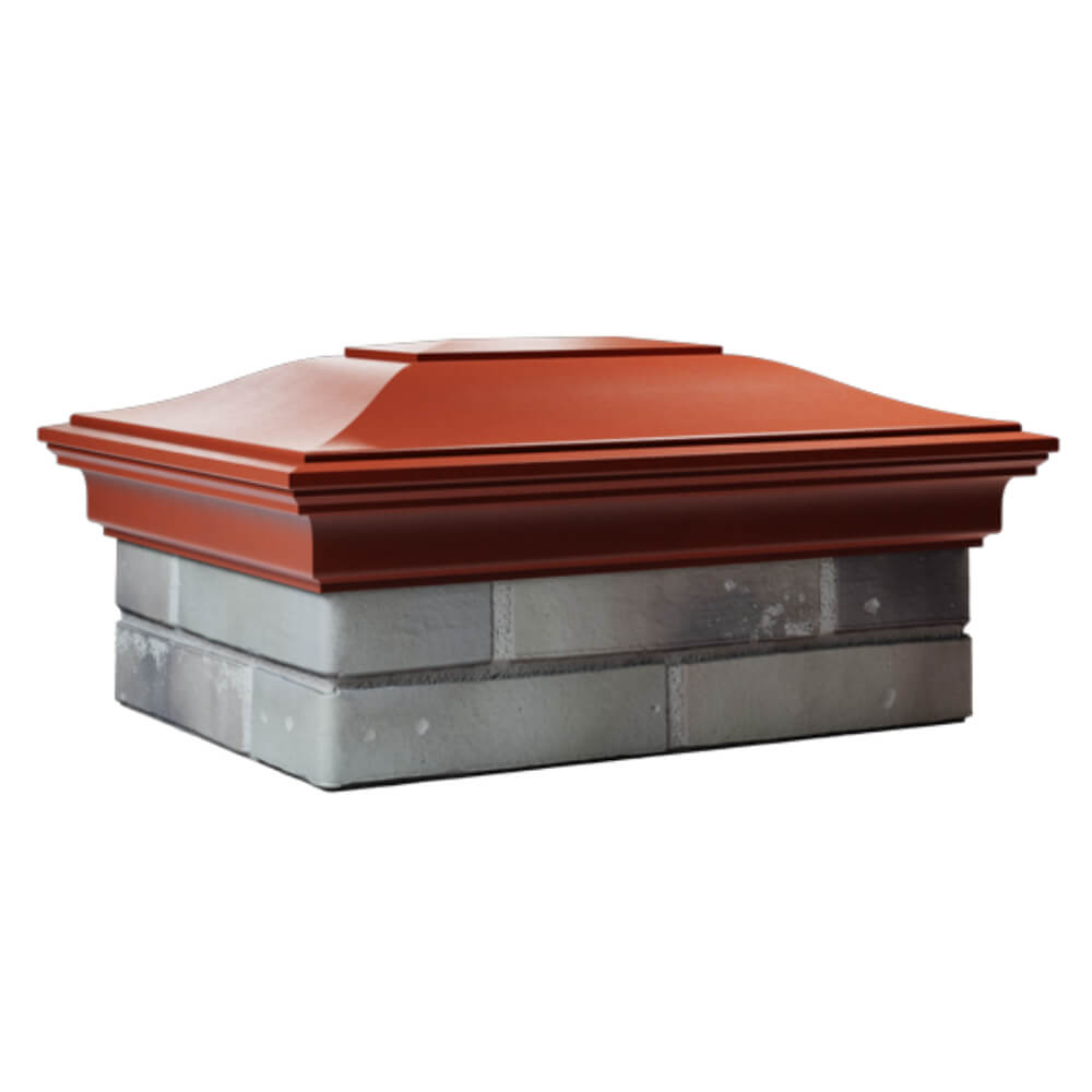 Колпак Zking Монблан Красный на столб 2х1.5 кирпича (515х385мм) в Заводоуковске фото