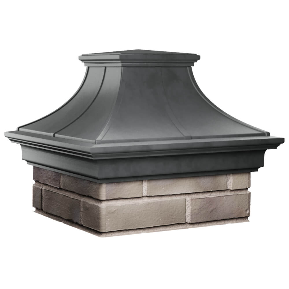 Колпак Zking Монблан Премиум Серый на столб 1.5х1.5 кирпича (385х385мм) в Заводоуковске фото