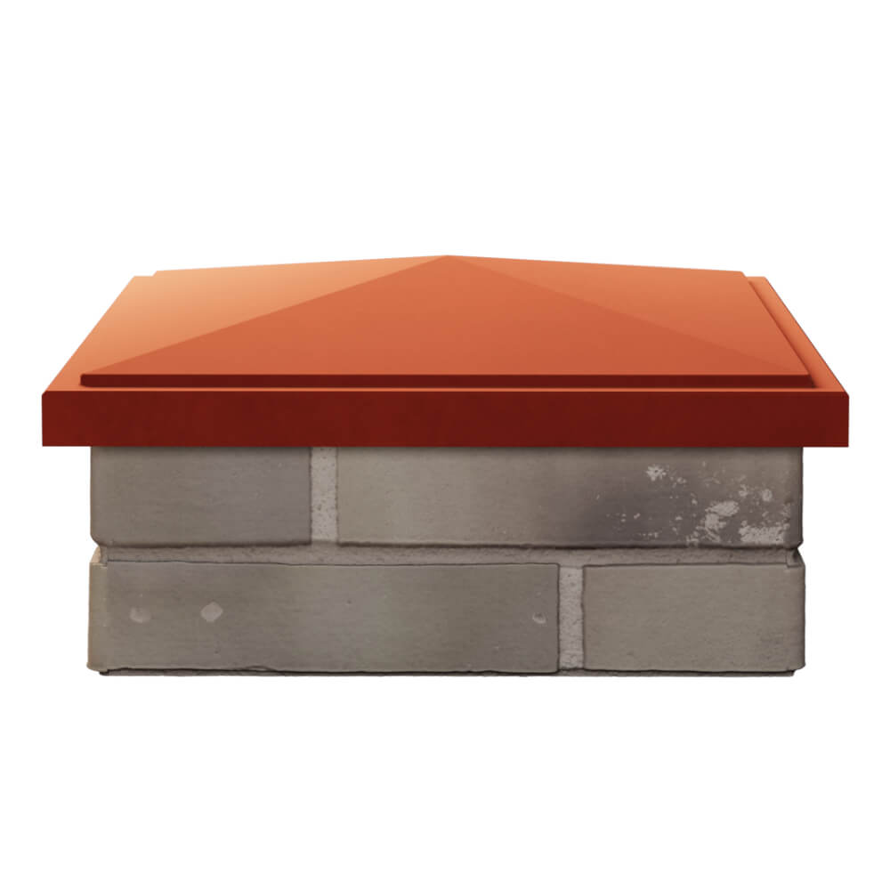 Колпак Zking БонаМоно Красный на столб 1.5х1.5 кирпича (385х385, 400х400мм) Заводоуковск фото