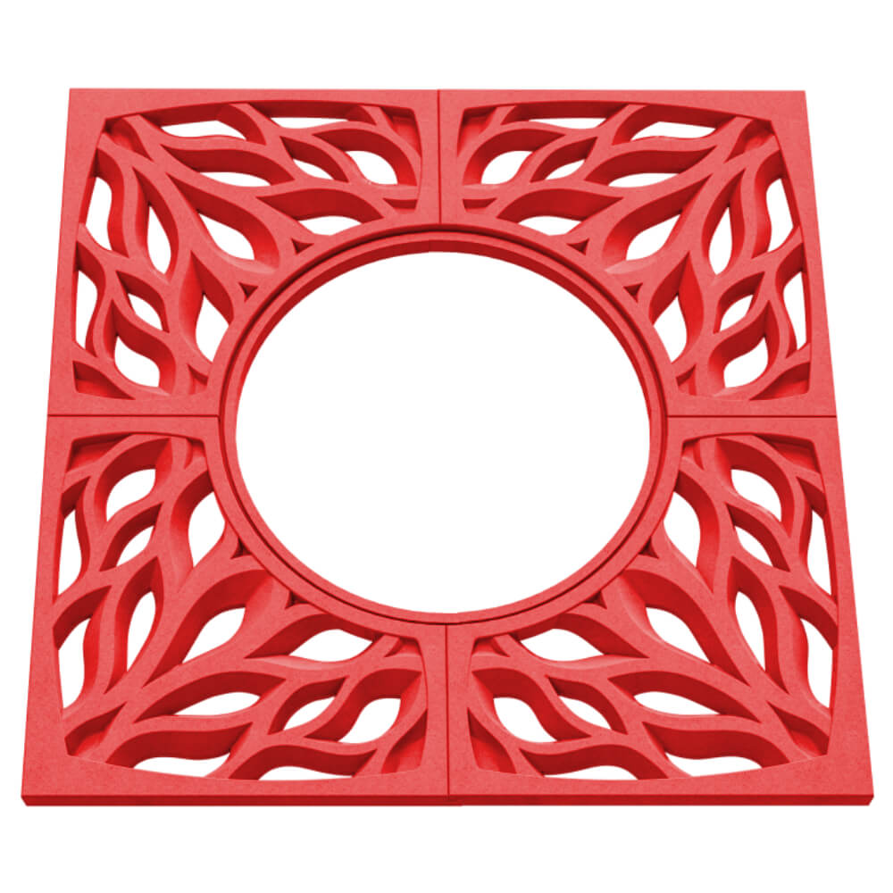 Приствольная решетка для дерева ZKING CRUST 1.2х1.2м Красная в Заводоуковске фото