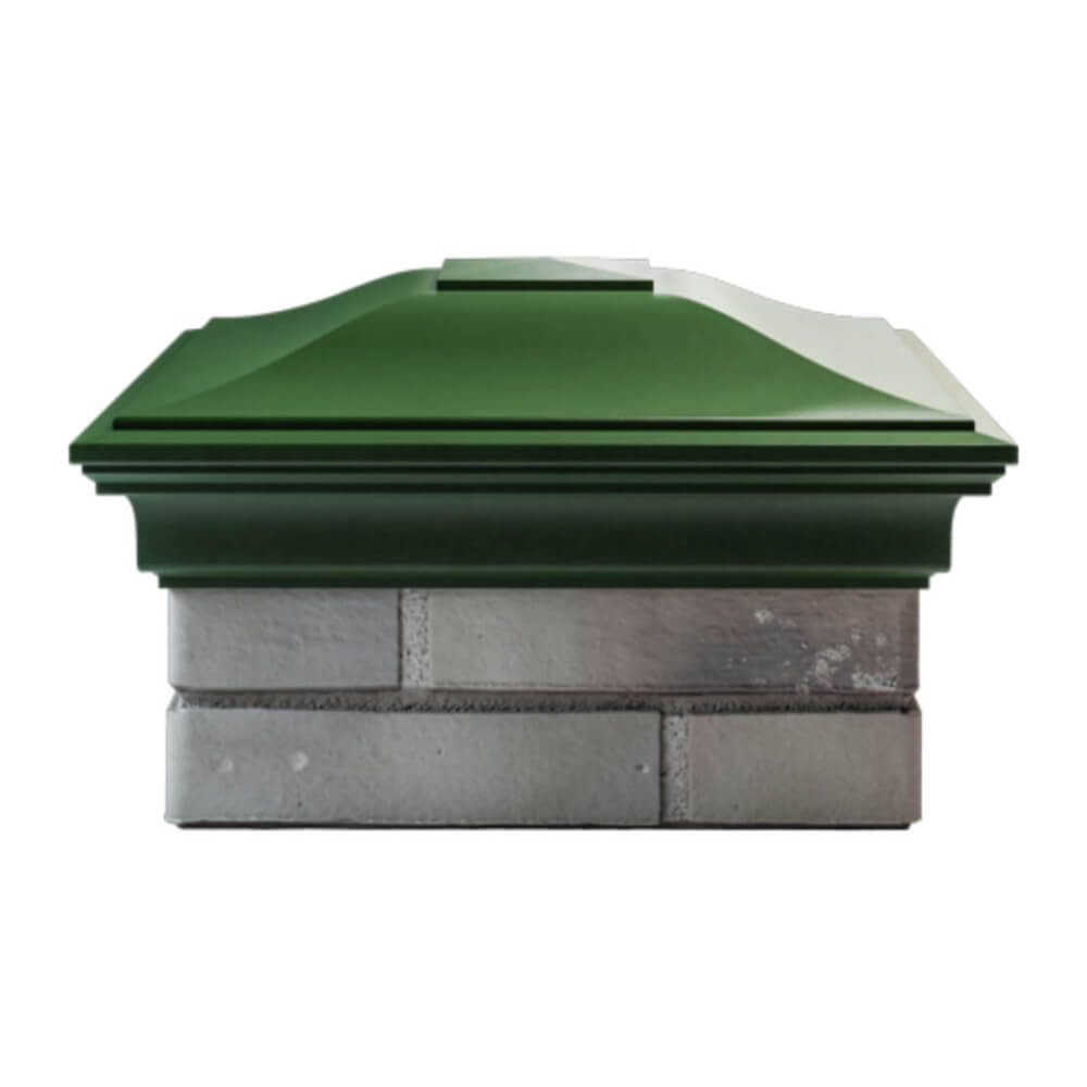 Колпак Zking Монблан Зеленый на столб 1.5х1.5 еврокирпича 0.7НФ (355х355мм) Заводоуковск фото