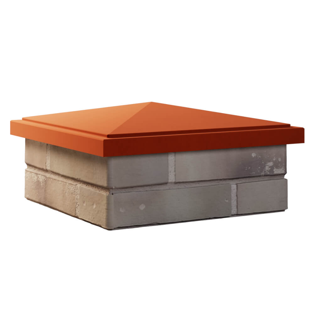 Колпак Zking БонаМоно Красный на столб 1.5х1.5 кирпича (385х385, 400х400мм) в Заводоуковске фото