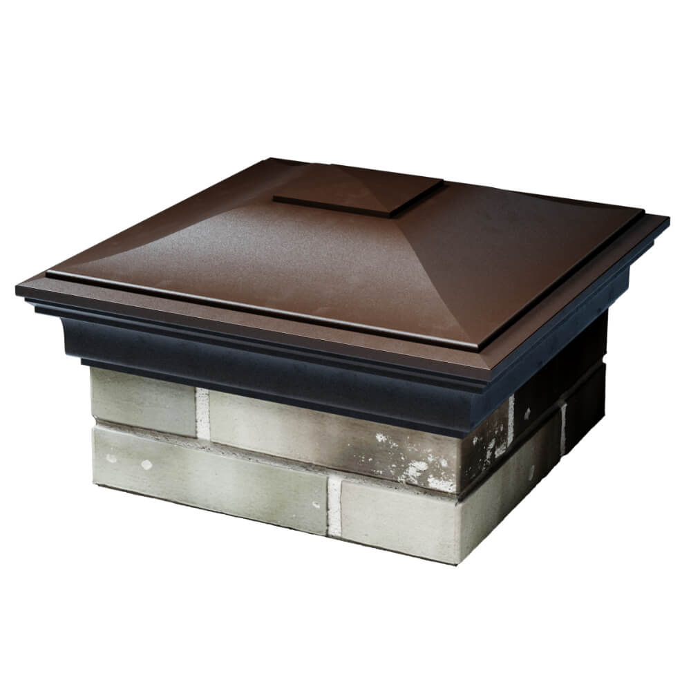 Колпак Zking Монблан Коричневый на столб 1.5х1.5 кирпича (385х385мм) в Заводоуковске фото