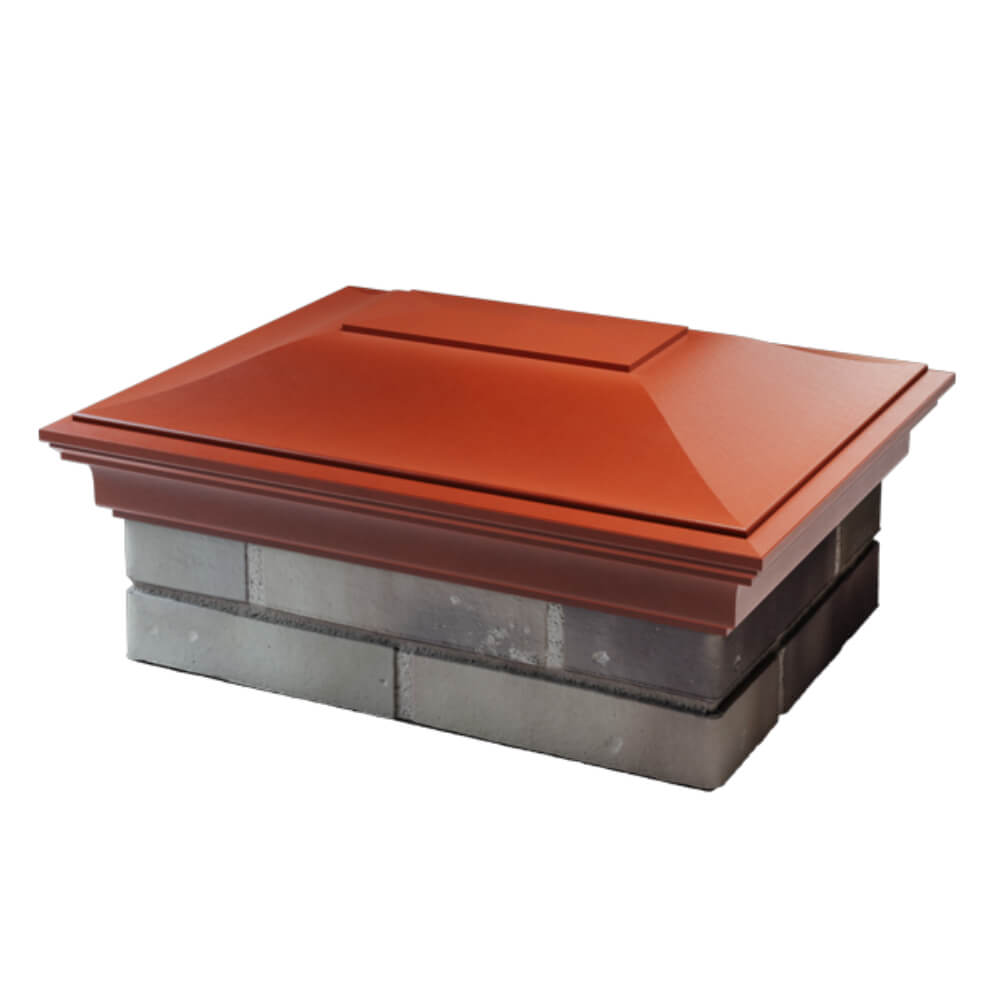 Колпак Zking Монблан Красный на столб 2х1.5 кирпича (515х385мм) в Заводоуковске фото