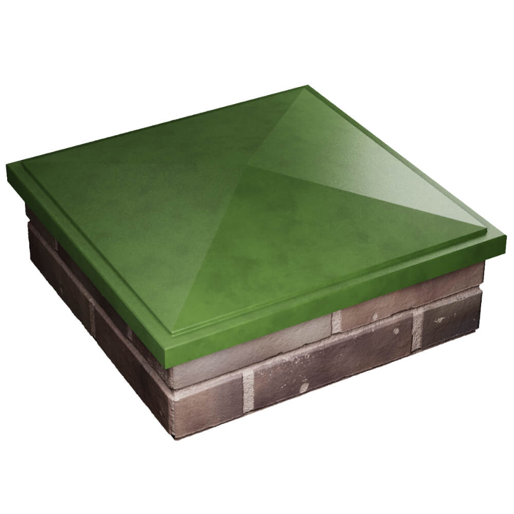 Колпак Zking БонаМоно Зеленый на столб 2х2 кирпича (515х515, 530х530мм) в Заводоуковске фото