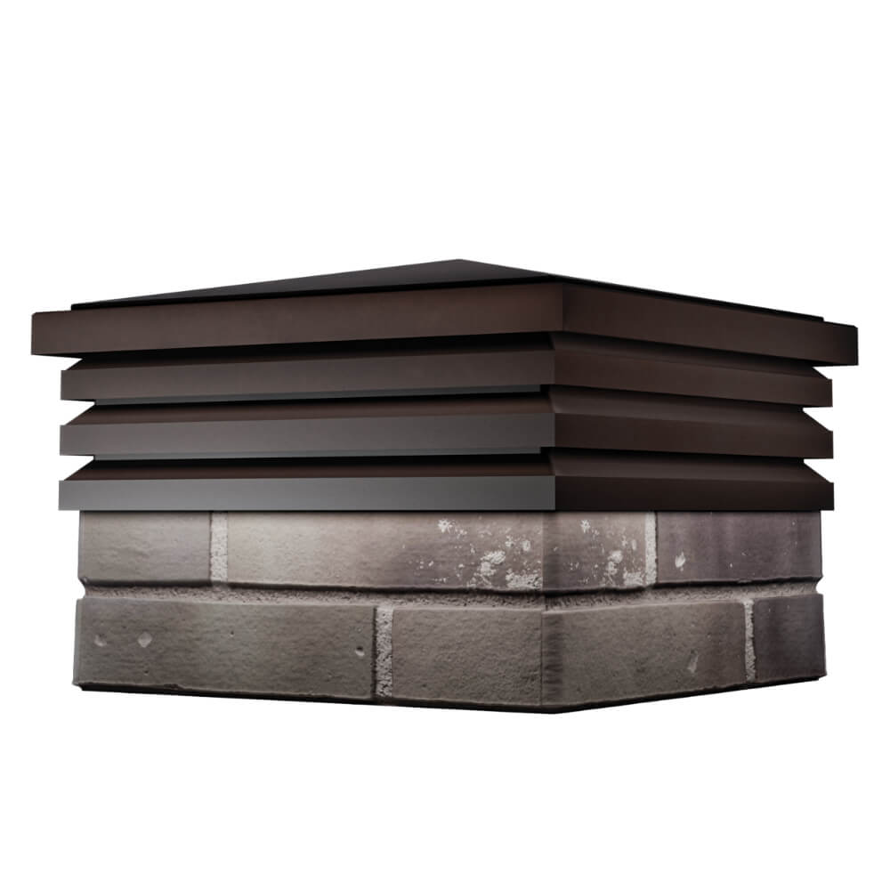 Колпак Zking Бона ХайТек Коричневый на столб 1.5х1.5 кирпича (385х385мм) в Заводоуковске фото