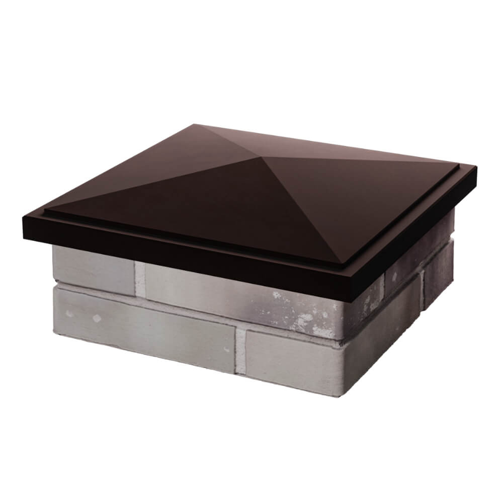 Колпак Zking БонаМоно Коричневый на столб 1.5х1.5 кирпича (385х385, 400х400мм) в Заводоуковске фото