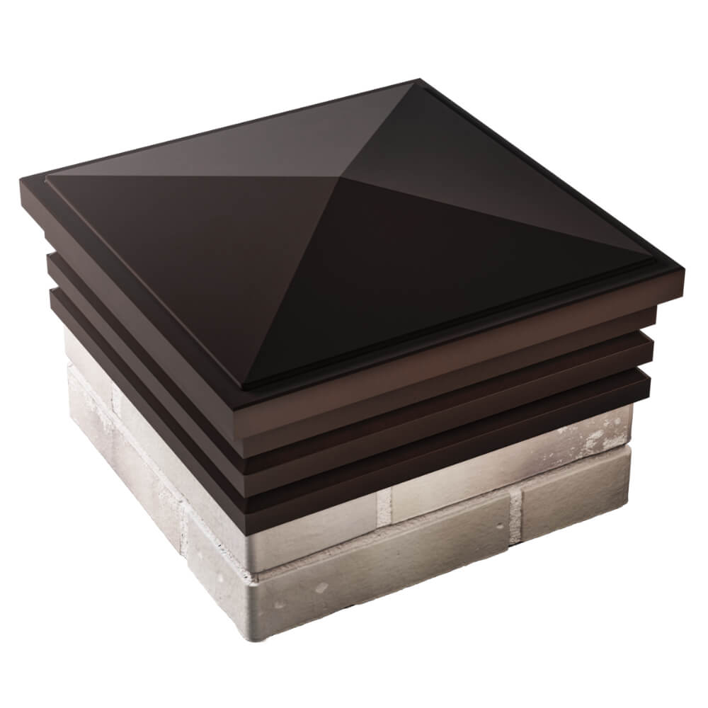 Колпак Zking Бона ХайТек Коричневый на столб 1.5х1.5 кирпича (385х385мм) в Заводоуковске фото