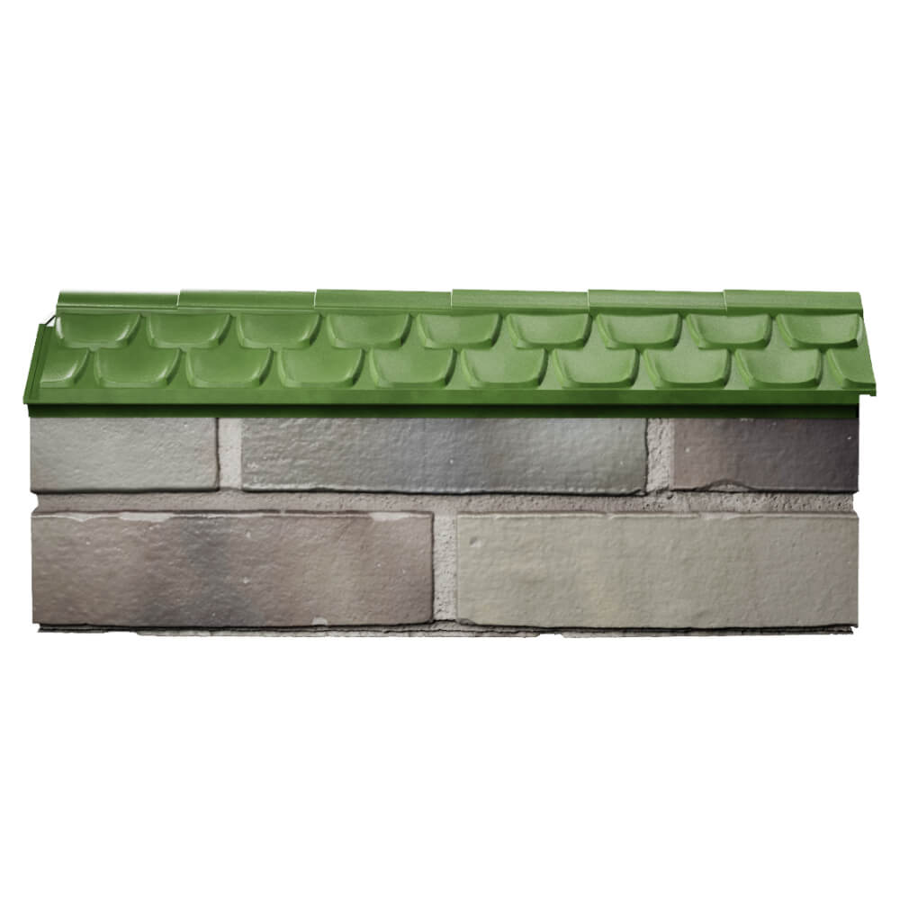 Парапет Zking Эльбрус Зеленый с посадкой на 0.5 кирпича (130мм) в Заводоуковске фото