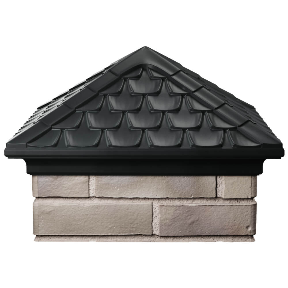 Колпак Zking Эльбрус Черный на столб 1.5х1.5 кирпича (385х385мм) Заводоуковск фото