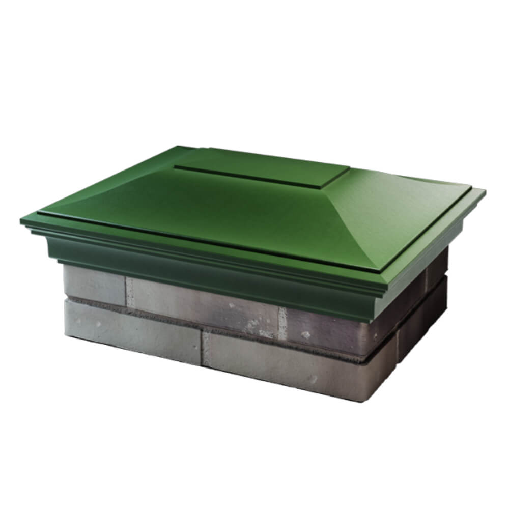 Колпак Zking Монблан Зеленый на столб 2х1.5 кирпича (515х385мм) в Заводоуковске фото