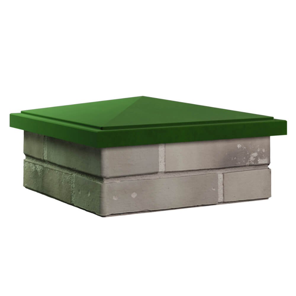 Колпак Zking БонаМоно Зеленый на столб 1.5х1.5 кирпича (385х385, 400х400мм) в Заводоуковске фото