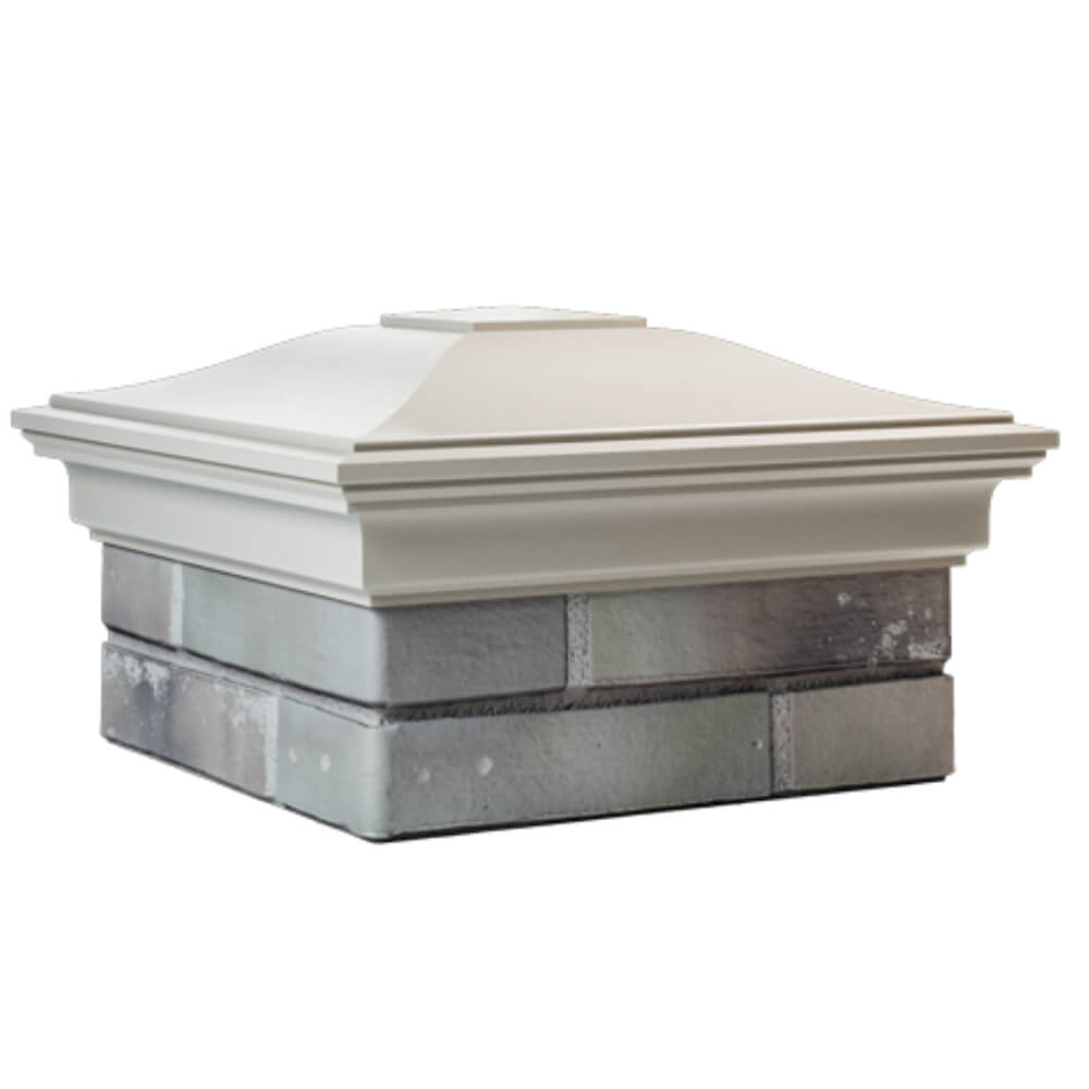 Колпак Zking Монблан Бежевый на столб 1.5х1.5 кирпича (385х385мм) в Заводоуковске фото