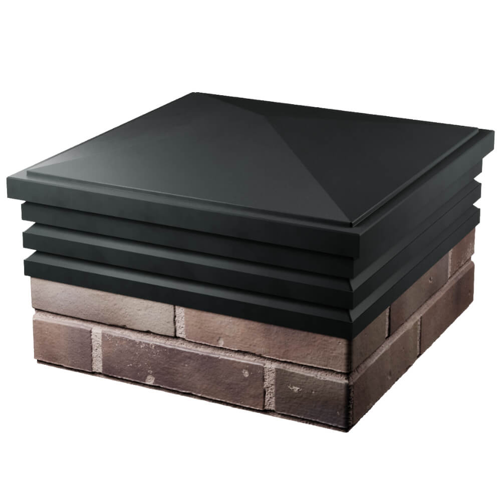 Колпак Zking Бона ХайТек Черный на столб 2х2 кирпича (513х513мм) в Заводоуковске фото