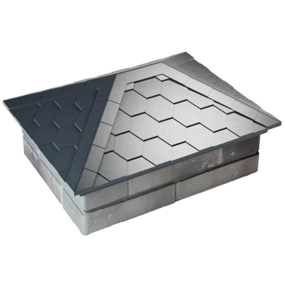 Колпак Zking Эверест Серый на столб 2х1.5 кирпича (520х390мм) Заводоуковск фото