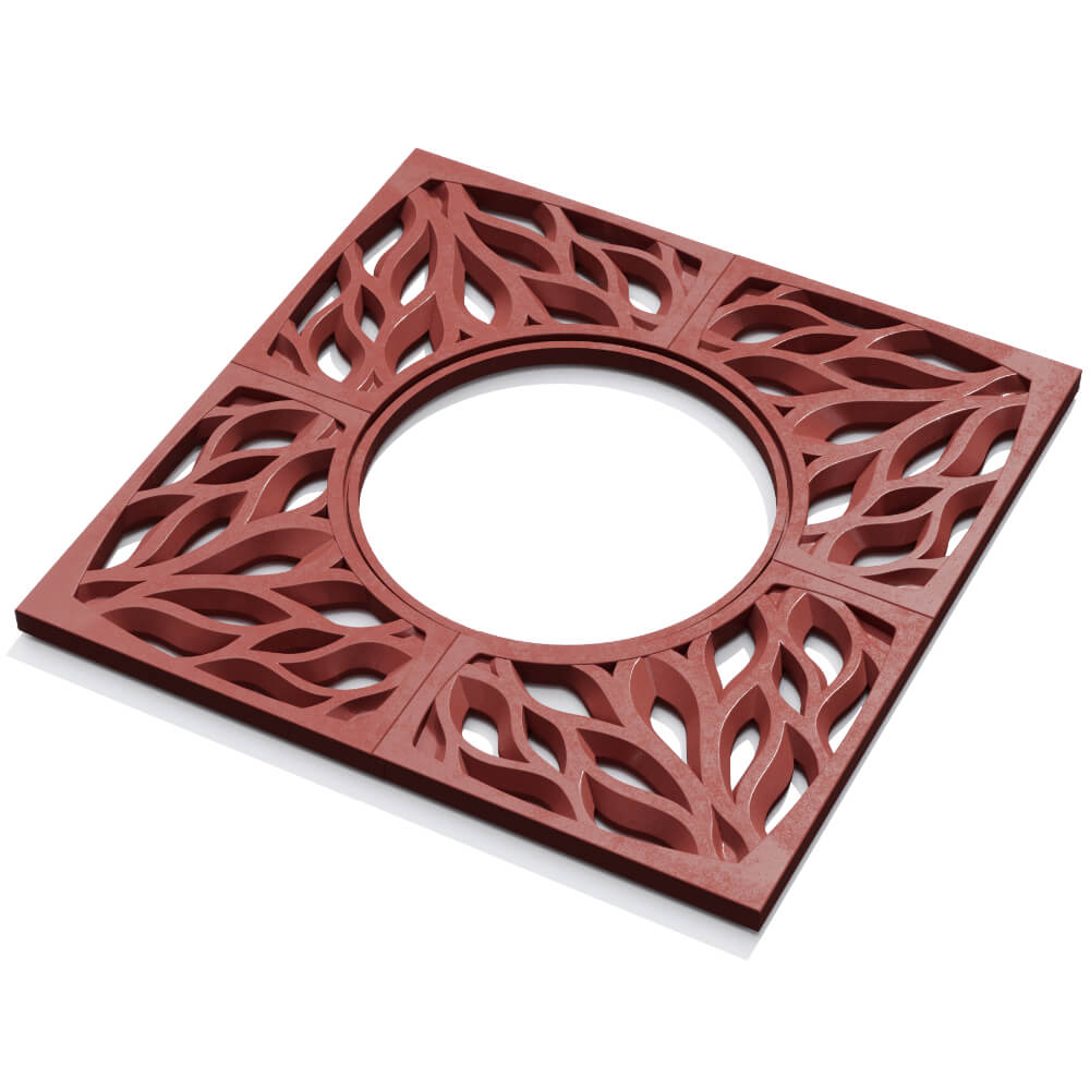 Приствольная решетка для дерева ZKING CRUST 1.2х1.2м Красная в Заводоуковске фото