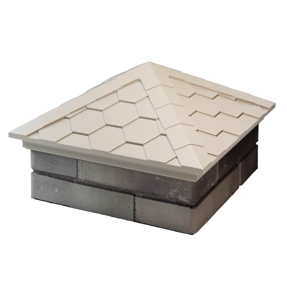 Колпак Zking Эверест Бежевый на столб 1.5х1.5 кирпича (390х390мм) в Заводоуковске фото