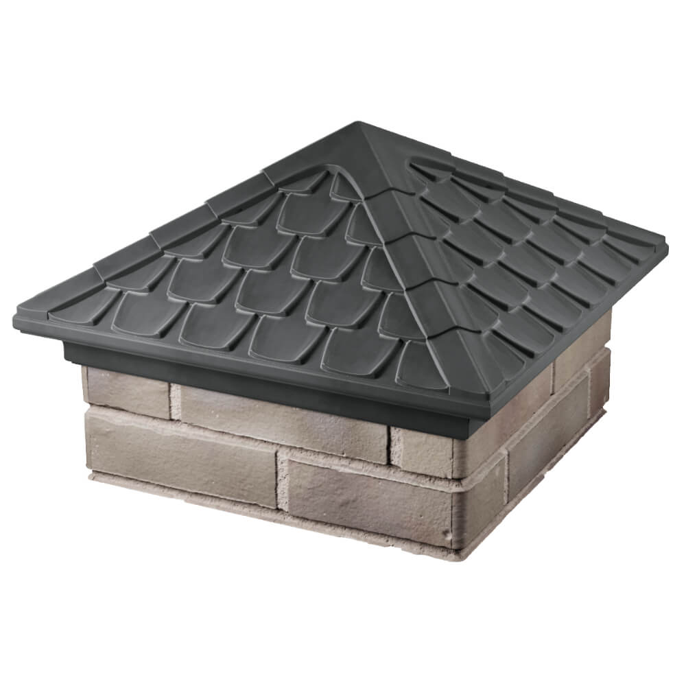 Колпак Zking Эльбрус Серый на столб 1.5х1.5 кирпича (385х385мм) в Заводоуковске фото