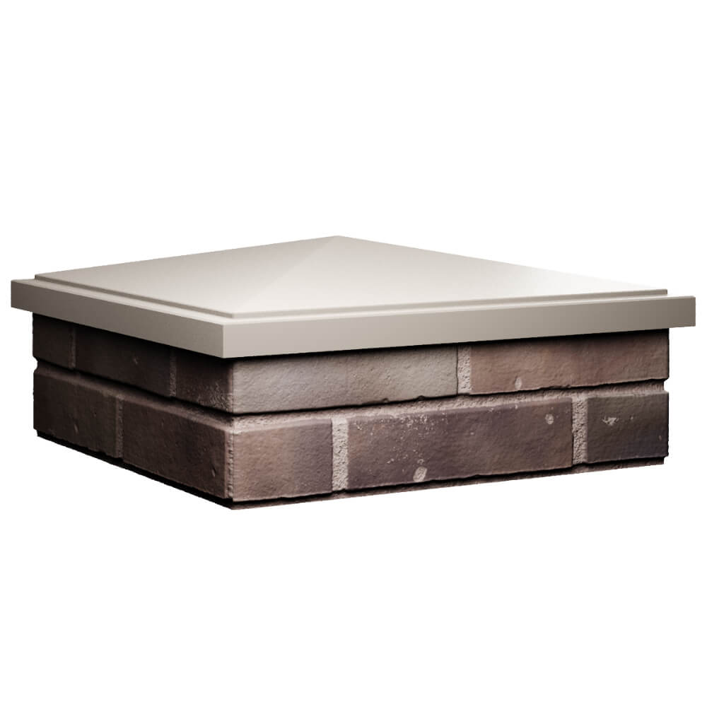 Колпак Zking БонаМоно Бежевый на столб 2х2 кирпича (515х515, 530х530мм) в Заводоуковске фото