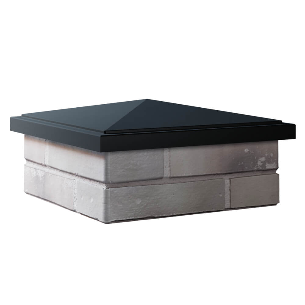 Колпак Zking БонаМоно Черный на столб 1.5х1.5 кирпича (385х385, 400х400мм) в Заводоуковске фото