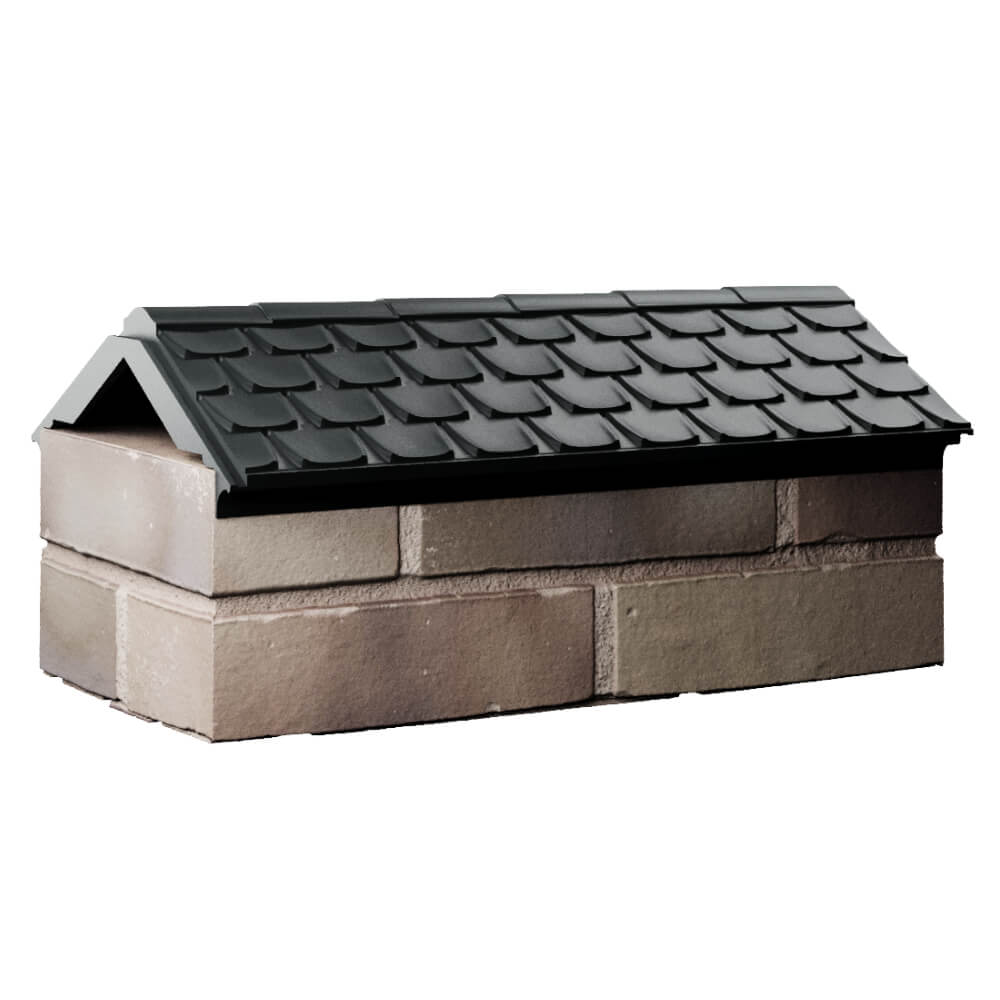 Парапет Zking Эльбрус Черный с посадкой на 1 кирпич (255мм) Заводоуковск фото