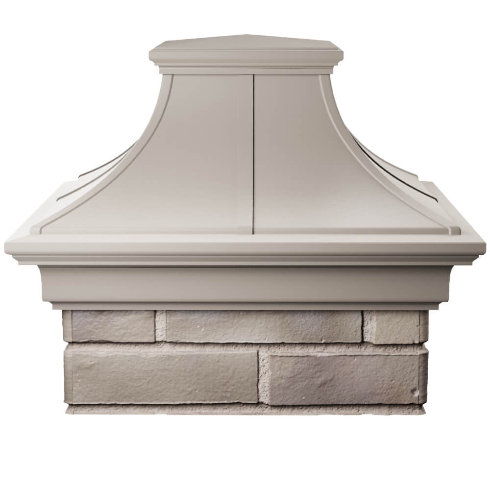 Колпак Zking Монблан Премиум Бежевый на столб 1.5х1.5 кирпича (385х385мм) Заводоуковск фото