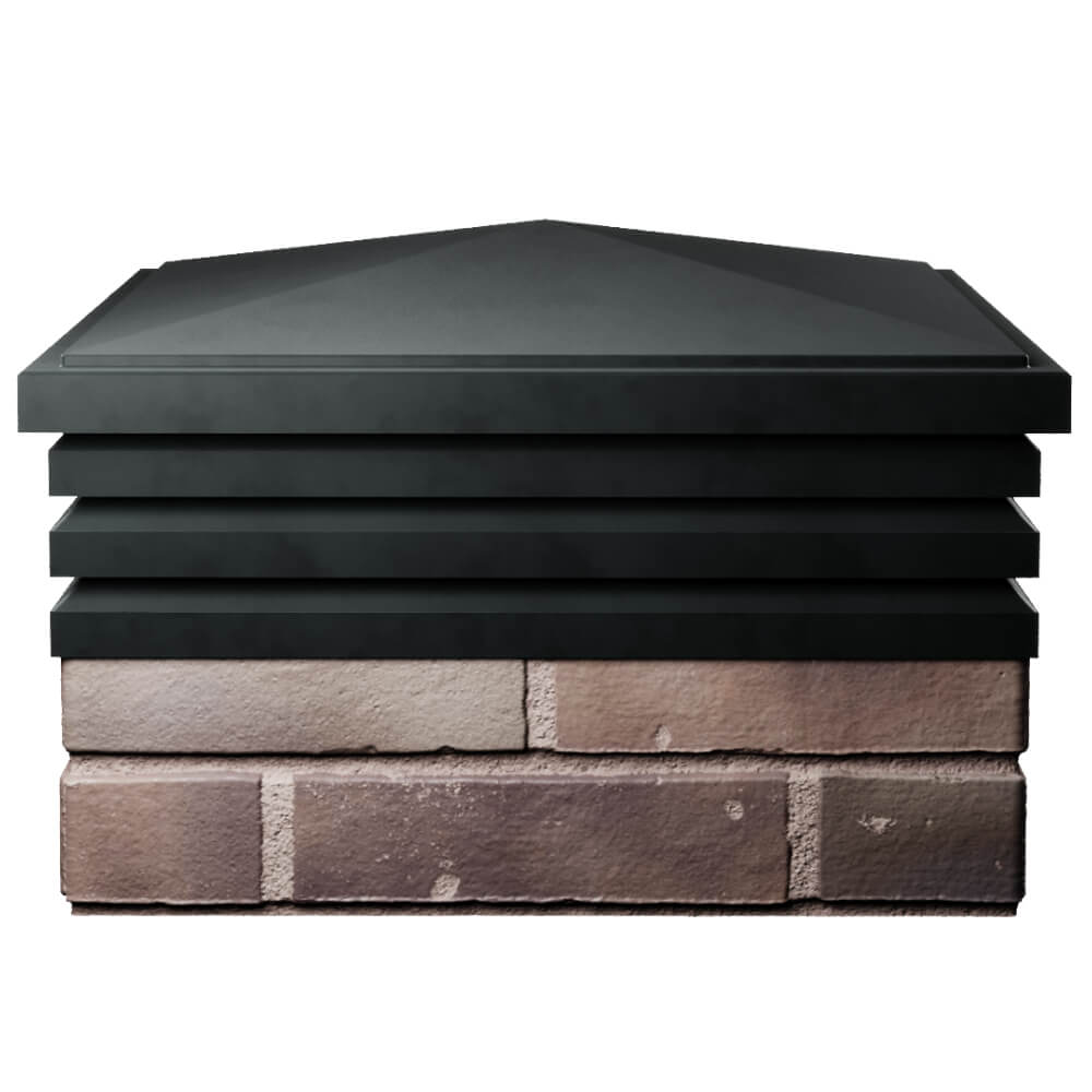 Колпак Zking Бона ХайТек Черный на столб 2х2 кирпича (513х513мм) Заводоуковск фото