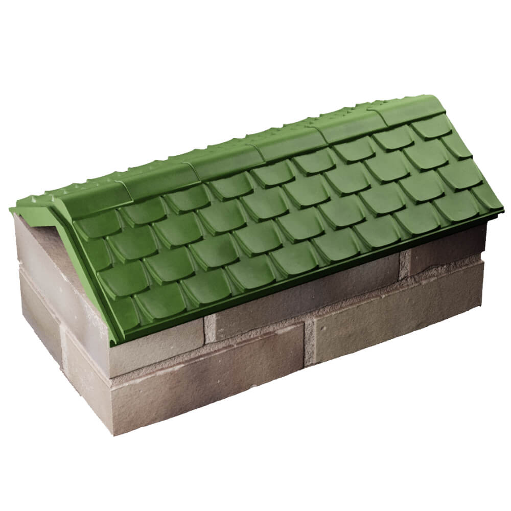 Парапет Zking Эльбрус Зеленый с посадкой на 1 кирпич (255мм) в Заводоуковске фото