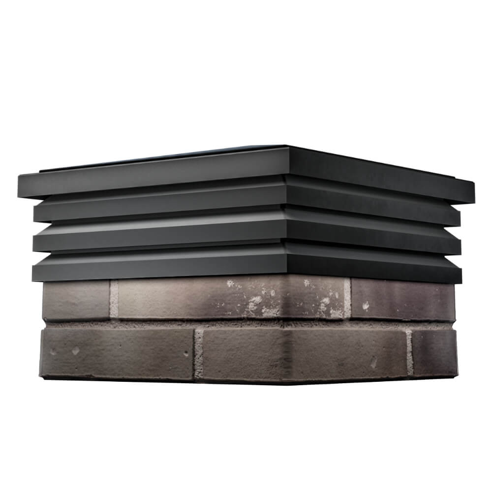 Колпак Zking Бона ХайТек Черный на столб 1.5х1.5 кирпича (385х385мм) в Заводоуковске фото