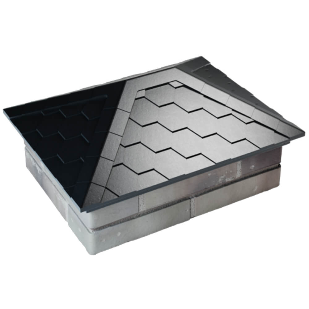 Колпак Zking Эверест Черный на столб 2х1.5 кирпича (520х390мм) Заводоуковск фото