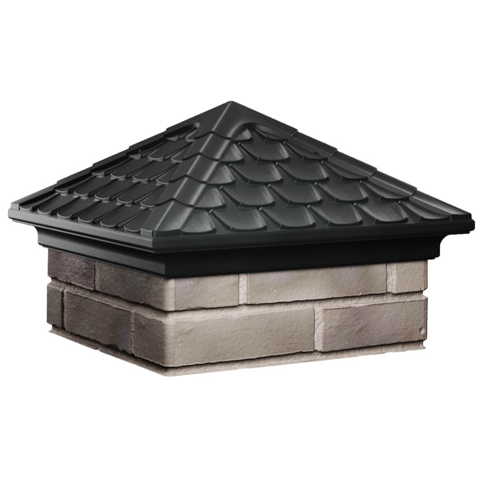 Колпак Zking Эльбрус Черный на столб 1.5х1.5 кирпича (385х385мм) в Заводоуковске фото