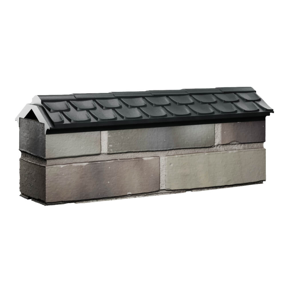 Парапет Zking Эльбрус Черный с посадкой на 0.5 кирпича (130мм) Заводоуковск фото