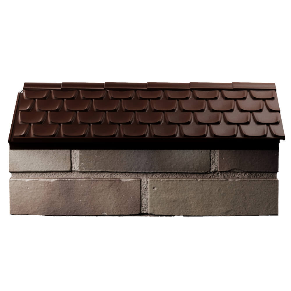 Парапет Zking Эльбрус Коричневый с посадкой на 1 кирпич (255мм) в Заводоуковске фото