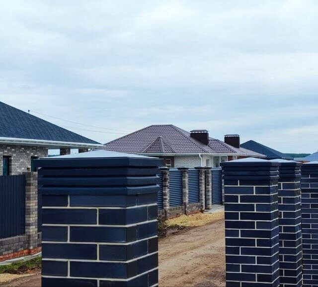 Колпак Zking Бона ХайТек Серый на столб 1.5х1.5 кирпича (385х385мм) в Заводоуковске фото