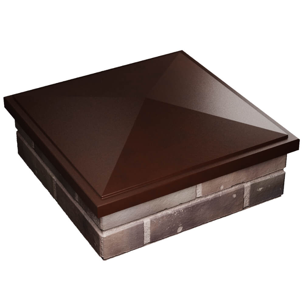 Колпак Zking БонаМоно Коричневый на столб 2х2 кирпича (515х515, 530х530мм) в Заводоуковске фото