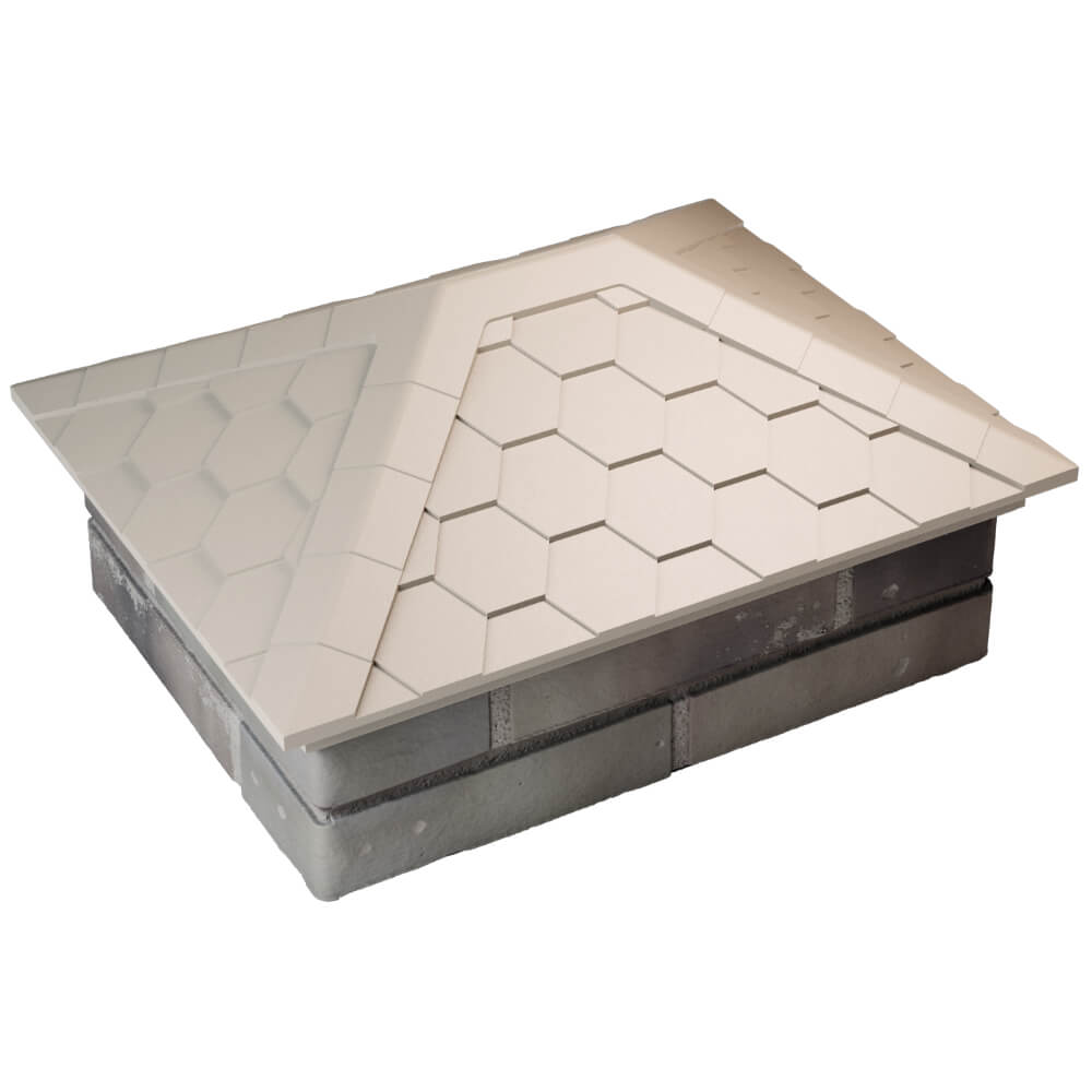 Колпак Zking Эверест Бежевый на столб 2х1.5 кирпича (520х390мм) Заводоуковск фото