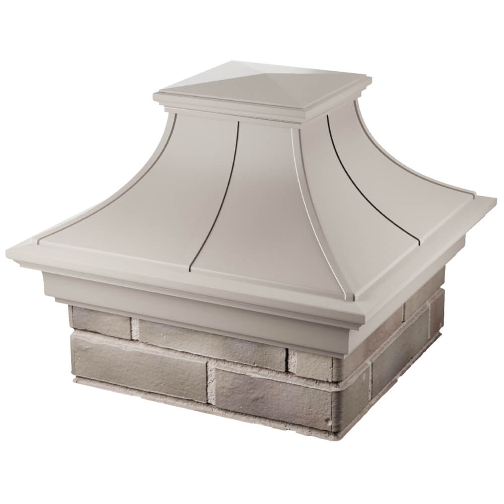 Колпак Zking Монблан Премиум Бежевый на столб 1.5х1.5 кирпича (385х385мм) в Заводоуковске фото