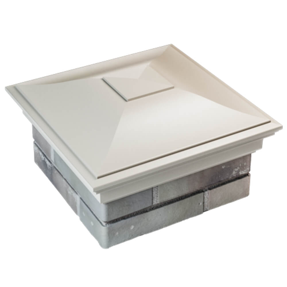 Колпак Zking Монблан Бежевый на столб 1.5х1.5 кирпича (385х385мм) в Заводоуковске фото