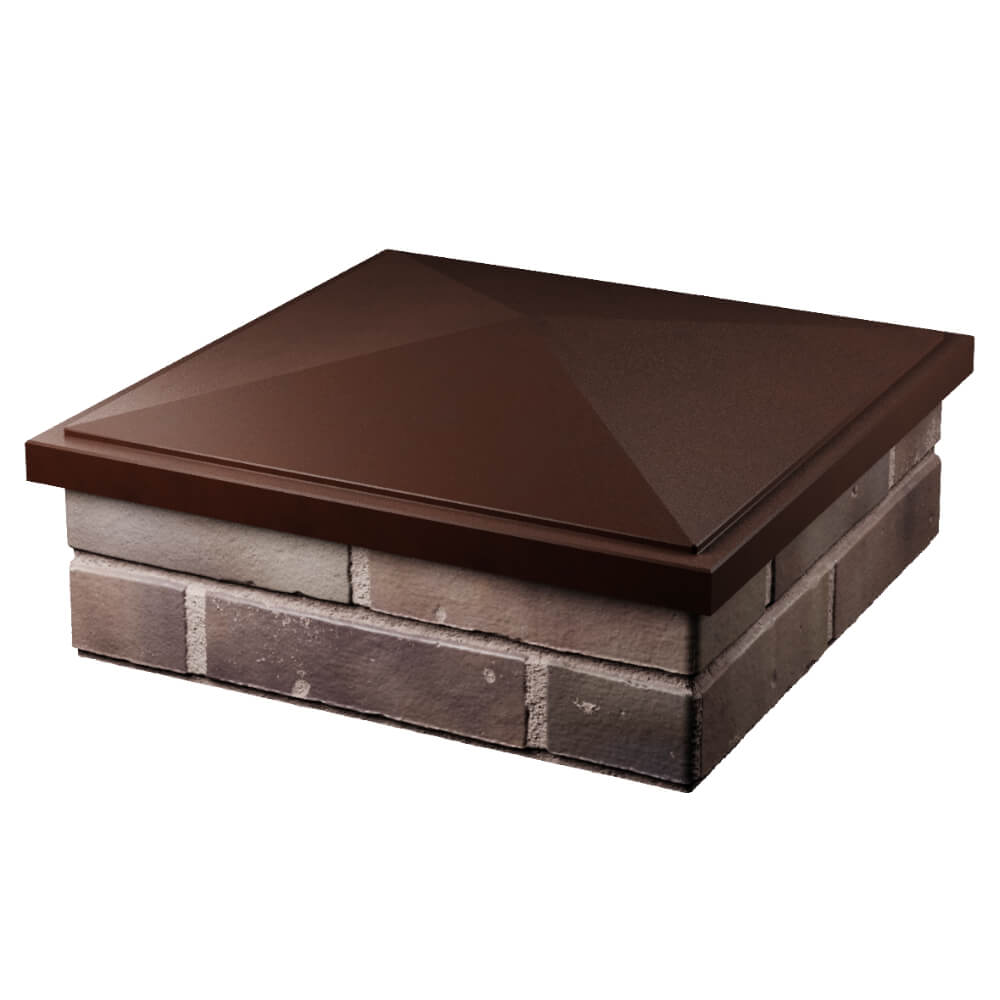 Колпак Zking БонаМоно Коричневый на столб 2х2 кирпича (515х515, 530х530мм) в Заводоуковске фото