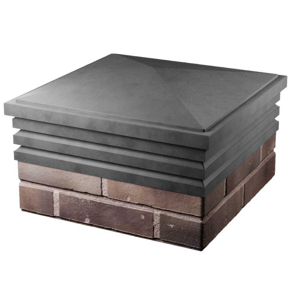 Колпак Zking Бона ХайТек Серый на столб 2х2 кирпича (513х513мм) в Заводоуковске фото