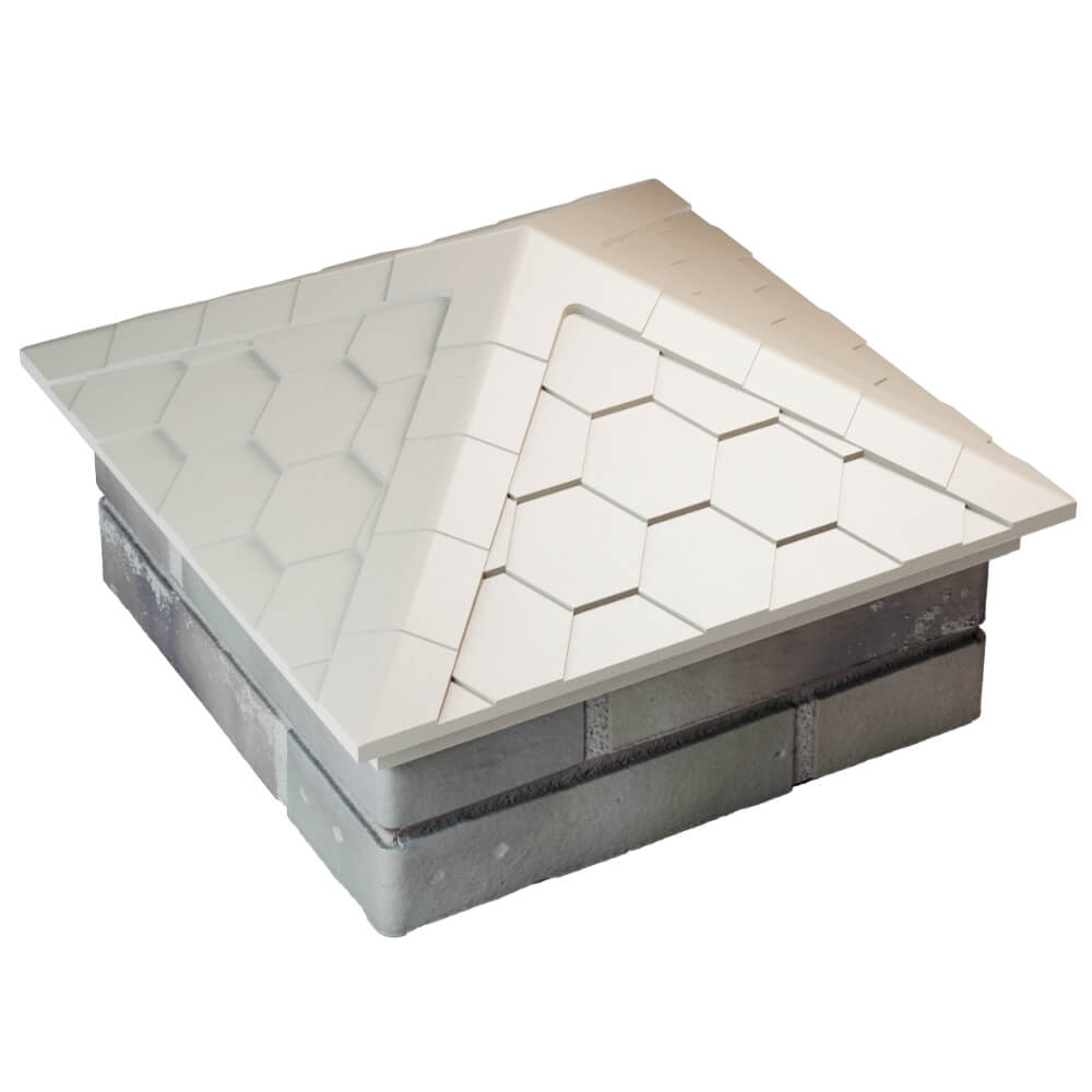 Колпак Zking Эверест Бежевый на столб 1.5х1.5 кирпича (390х390мм) в Заводоуковске фото