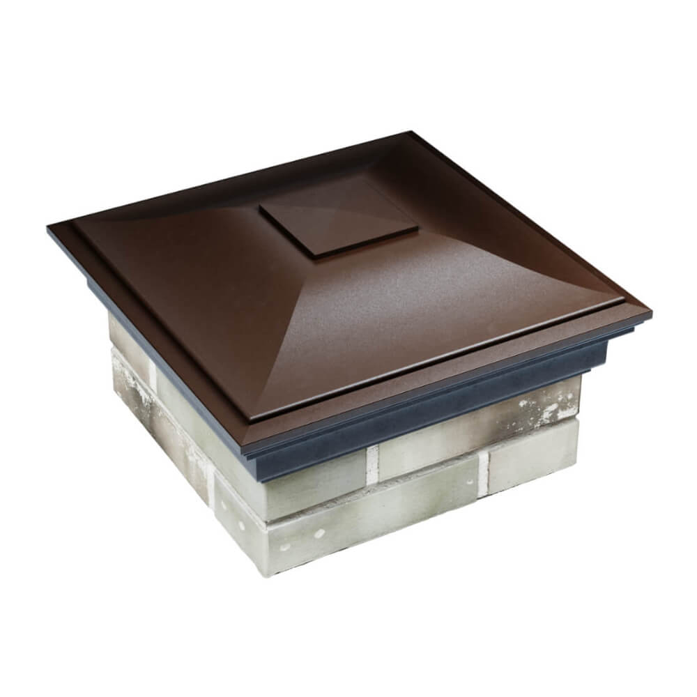 Колпак Zking Монблан Коричневый на столб 1.5х1.5 еврокирпича 0.7НФ (355х355мм) в Заводоуковске фото