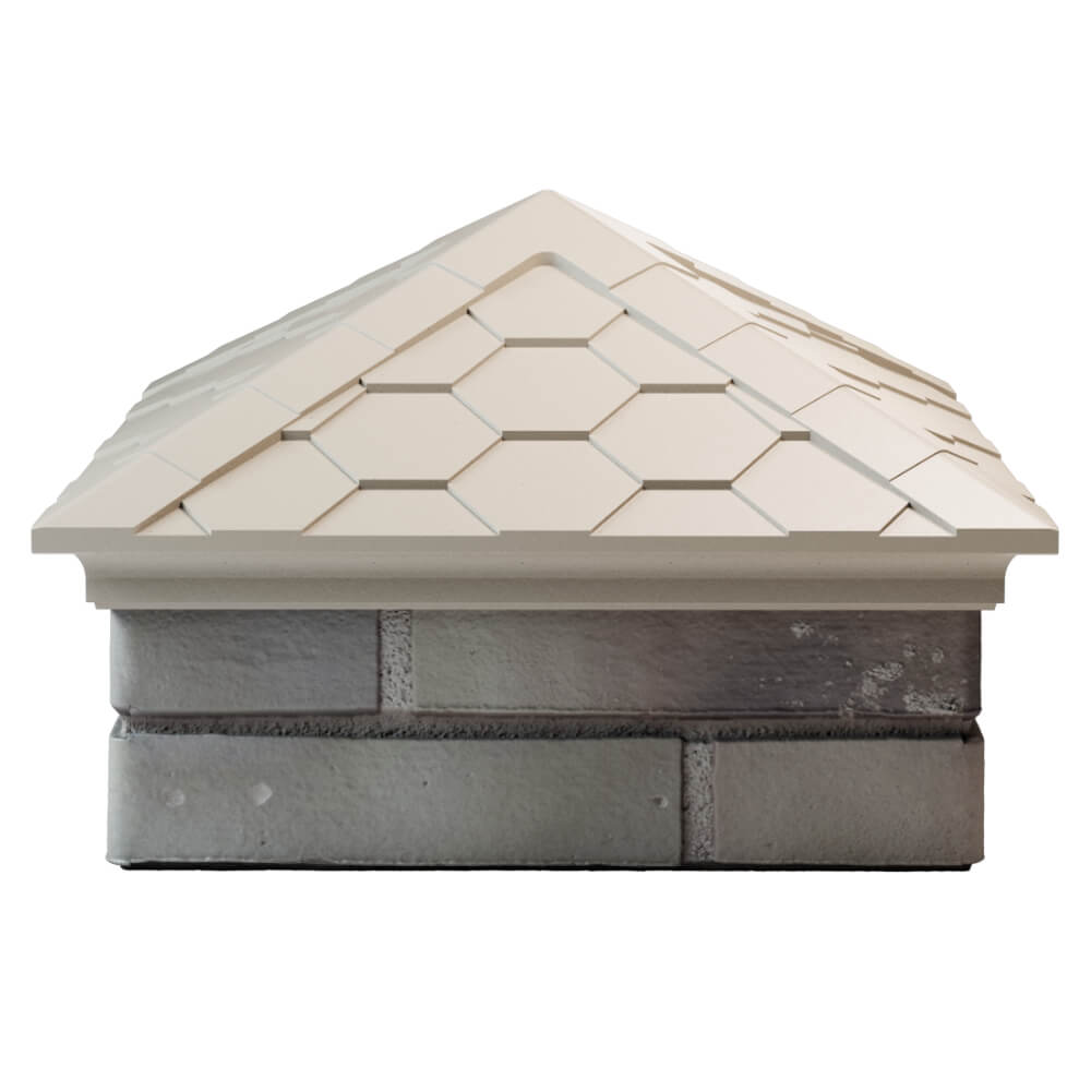 Колпак Zking Эверест Бежевый на столб 1.5х1.5 кирпича (390х390мм) Заводоуковск фото