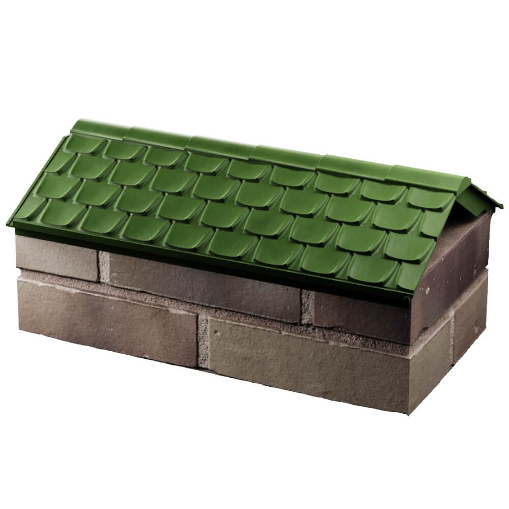 Парапет Zking Эльбрус Зеленый с посадкой на 1 кирпич (255мм) в Заводоуковске фото