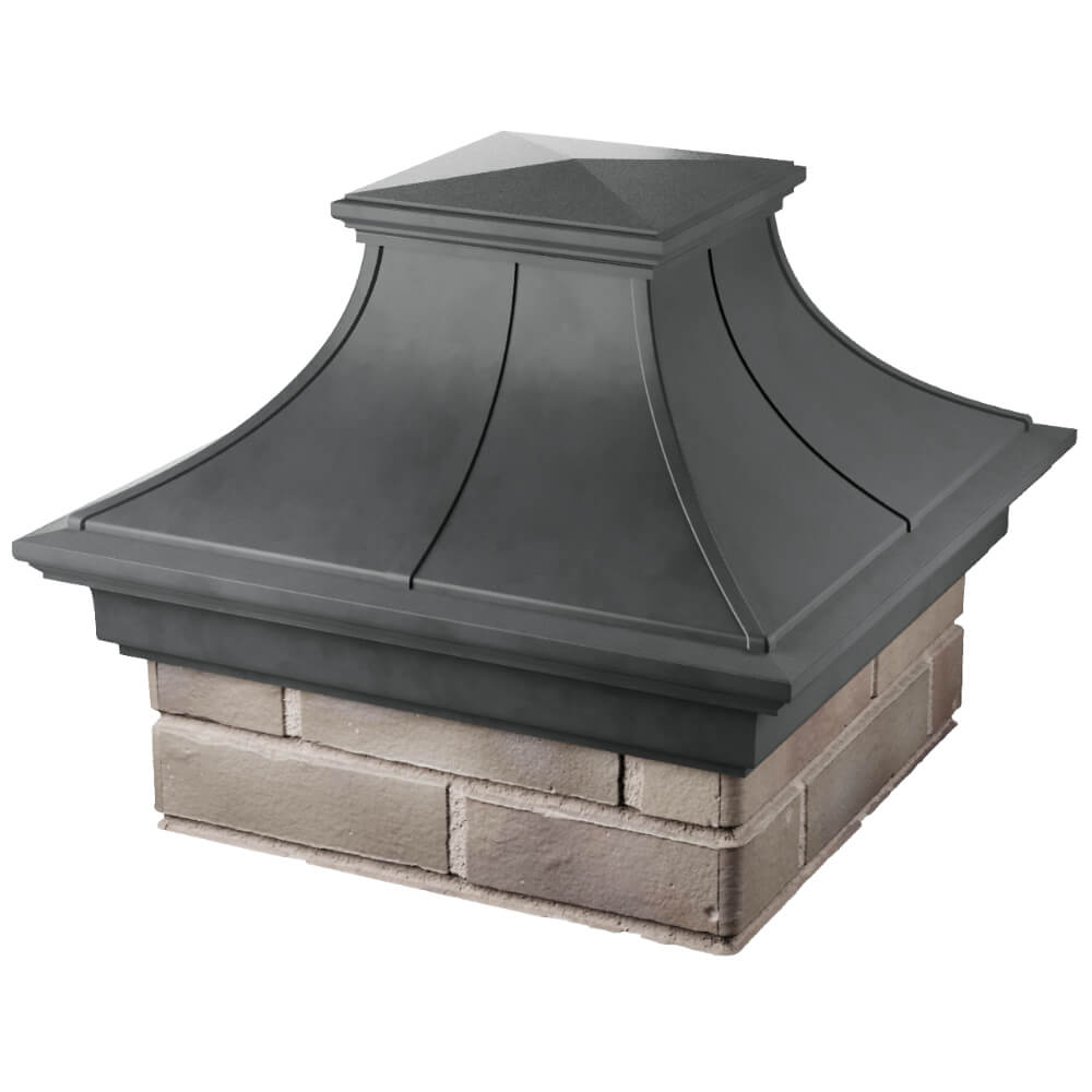 Колпак Zking Монблан Премиум Серый на столб 1.5х1.5 кирпича (385х385мм) в Заводоуковске фото