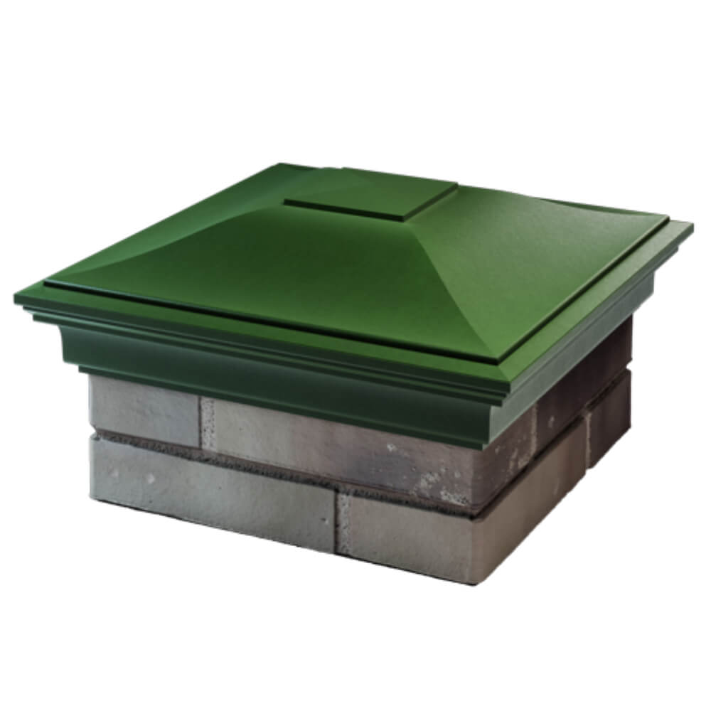 Колпак Zking Монблан Зеленый на столб 1.5х1.5 кирпича (385х385мм) в Заводоуковске фото