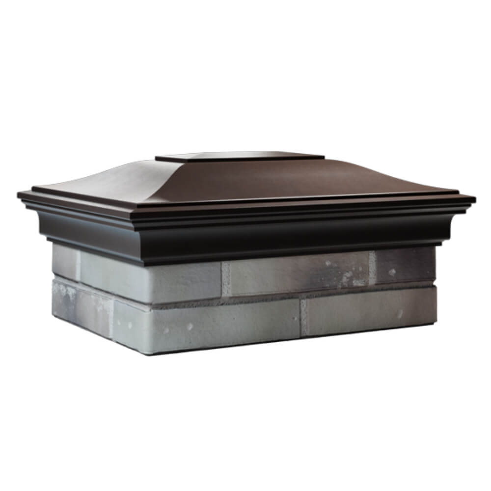 Колпак Zking Монблан Коричневый на столб 2х1.5 кирпича (515х385мм) в Заводоуковске фото