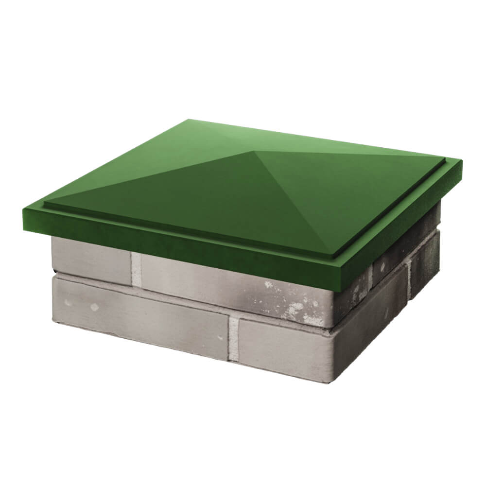 Колпак Zking БонаМоно Зеленый на столб 1.5х1.5 кирпича (385х385, 400х400мм) в Заводоуковске фото