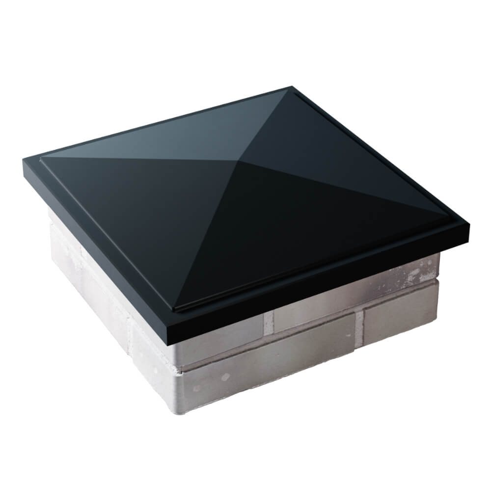 Колпак Zking БонаМоно Черный на столб 1.5х1.5 кирпича (385х385, 400х400мм) в Заводоуковске фото