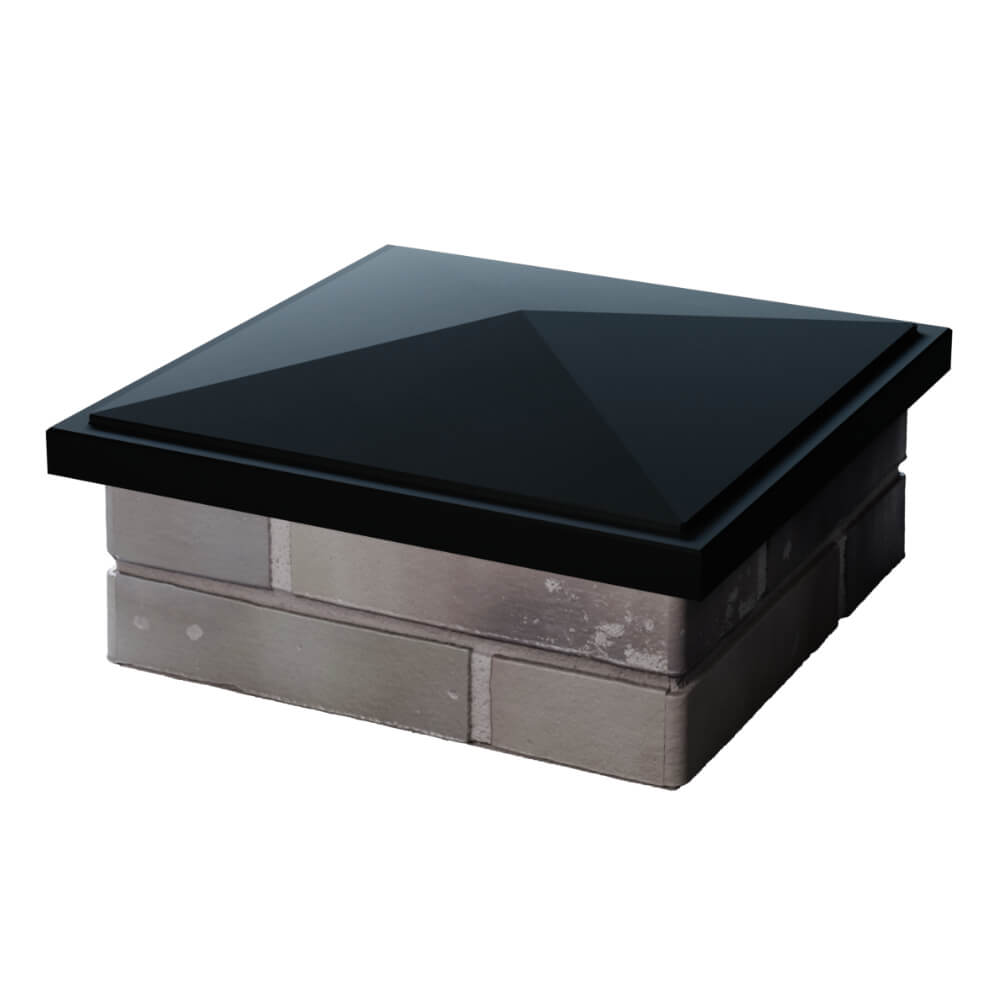 Колпак Zking БонаМоно Черный на столб 1.5х1.5 кирпича (385х385, 400х400мм) в Заводоуковске фото